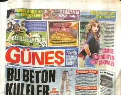 Güneş Gazetesi 20 Haziran 2015 - Gökçe Bahadırın Aşk Çıkmazı - Erdoğan Gül İle Görüştü GZ100368 - 2