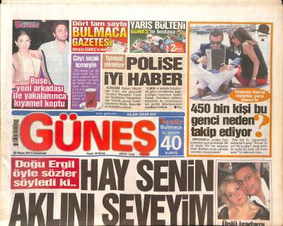 Güneş Gazetesi 20 Nisan 2013 - Semra Özal Katilin Adını Verdi - Doğu Ergil Öyle Sözler Söyledi Ki.. GZ124656 - 1