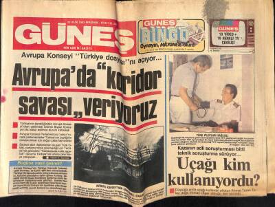 Güneş Gazetesi 20 Ocak 1983 - Esenboğada Düşen Uçağı Kim Kullanıyordu, İndira Ghandi, Nil Burak GZ124130 - 1