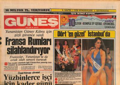 Güneş Gazetesi 20 Şubat 1984 - Fransa Rumları Silahlandırıyor - İstanbul Bakkallarının Dert Üçgeni GZ127247 - 1