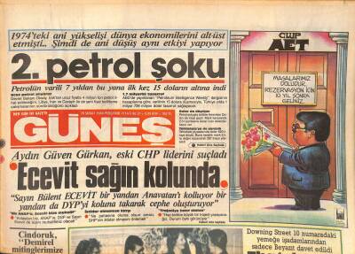 Güneş Gazetesi 20 Şubat 1986 - Erduran Ve Yanardağ Yılın Gazetecileri - 2.Petrol Şoku GZ127530 - 1