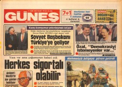 Güneş Gazetesi 21 Ekim 1984 - Harika Avcı Gazino Afişi - Kaşıkla Verip Kepçe İle Alıyorlar 