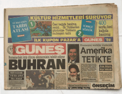 Güneş Gazetesi 21 Ekim 1987 - Amerika Tetikte GZ7300 - 1