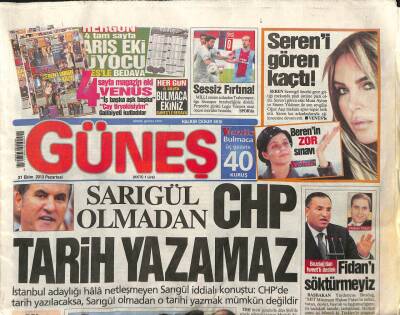 Güneş Gazetesi 21 Ekim 2013 - Mustafa Sarıgül Olmadan CHP Tarih Yazamaz GZ107641 - 1
