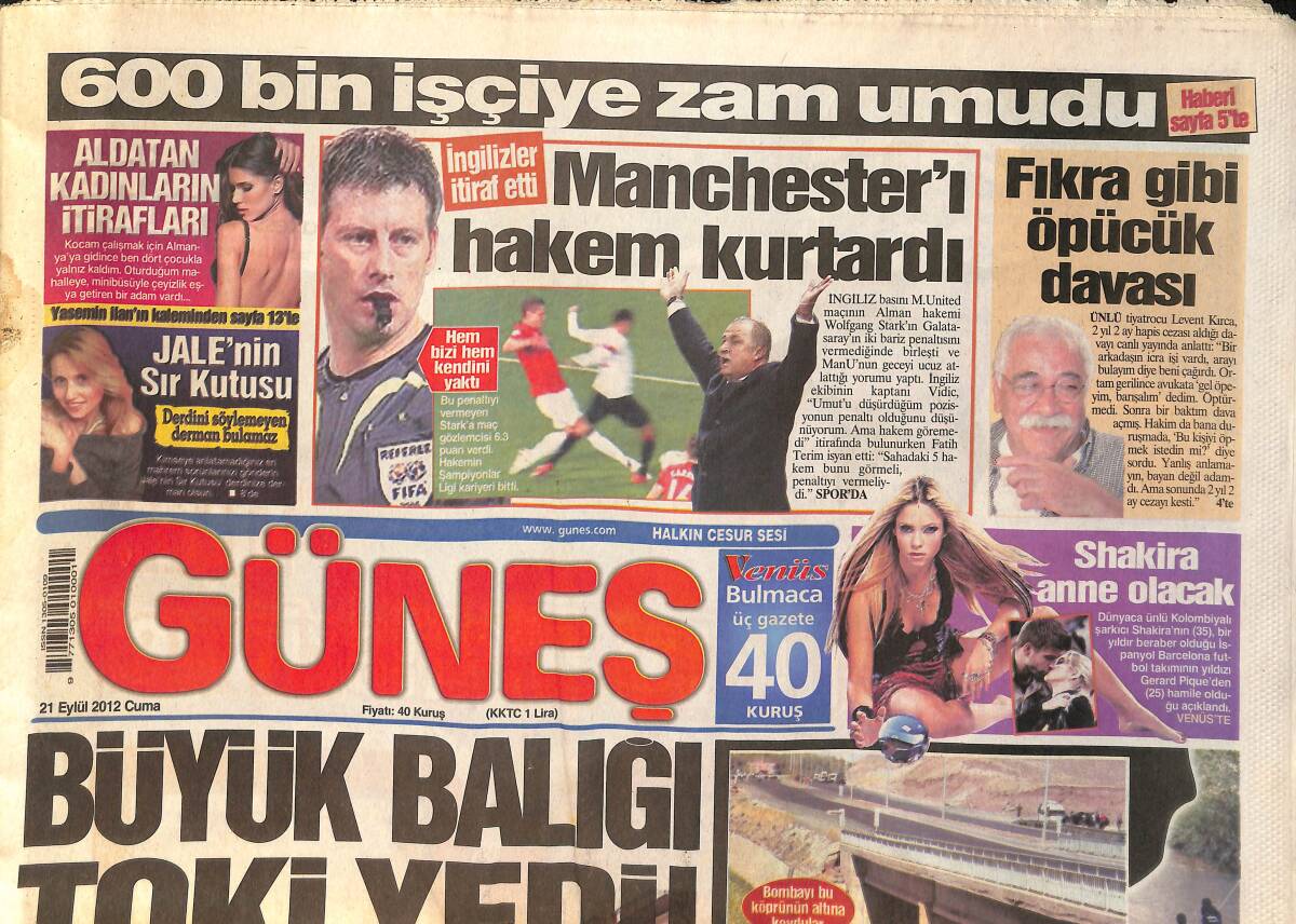 Güneş Gazetesi 21 Eylül 2012 - Tiyatrocu Levent Kırcı Aldığı Hapis Cezasını Anlattı - Balyoz Davasında Son Duruşma Dün Yapıldı 2 Yıl Süren Dava Bitti GZ159018 - 1