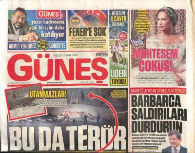 Güneş Gazetesi 21 Kasım 2015 - Ömer Ceren Sadece Esedle Değil Hepsiyle Savaşıyoruz GZ100924 - 1