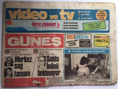 Güneş Gazetesi 21 Mayıs 1983 - Büyük Türkiye Ve Anavatan Partileri Dün Kurudu GZ39021 - 1