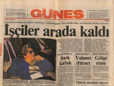 Güneş Gazetesi 21 Mayıs 1991 - Marlene Dietrichin Afişine Rekor Fiyat - Kıbrıs Türkü Azınlık Olamaz GZ118152 - 1