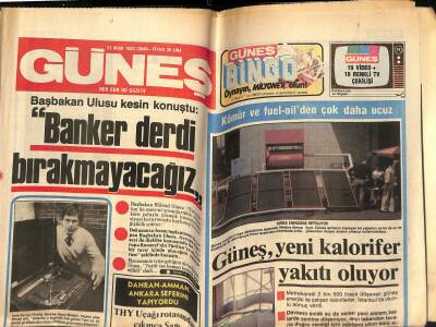 Güneş Gazetesi 21 Ocak 1983 - Başbakan Bülend Ulusu, Bülent Ersoy Ağladı, Karaoğlan Çizgi Roman GZ124132 - 1