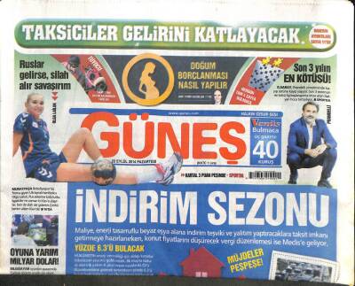 Güneş Gazetesi 22 Eylül 2014 - İndirim Sezonu GZ104521 - 1