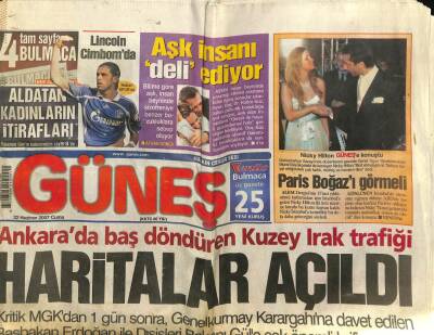 Güneş Gazetesi 22 Haziran 2007 - Ankarada Baş Döndüren Kuzey Irak Trafiği GZ101357 - 2