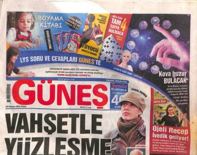 Güneş Gazetesi 22 Haziran 2014 - Sinem Kobal Yas Tutuyor - Yaşayan Efsane Bob Dylan Soma İçin Söyledi GZ106399 - 1