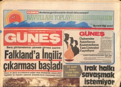 Güneş Gazetesi 22 Mayıs 1982 - Nükhet Duru Uçan Halıya Bindi - Irak Halkı Savaşmak İstemiyor GZ2876 - Gökçekoleksiyon