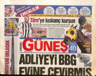 Güneş Gazetesi 22 Nisan 2014 - Gökhan Töreye Kıskanç Kurşun - Ajda Pekkan , Evine Servet İstedi GZ125691 - 1