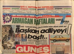Güneş Gazetesi 22 Temmuz 1986 - Ahu Tuğba İyice Dağıttı GZ72193 - 2