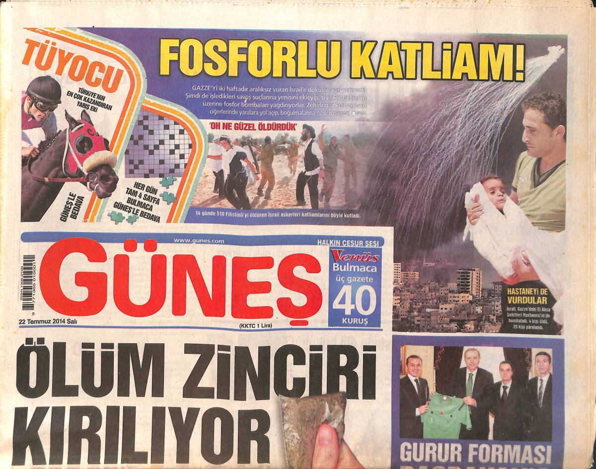 Güneş Gazetesi 22 Temmuz 2014 - Hollywood'da Şok Ölüm 