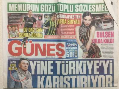 Güneş Gazetesi 22 Temmuz 2015 - Şarkıcı Gülşen Yolda Kaldı GZ29326 - 1