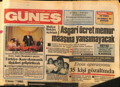 Güneş Gazetesi 23 Aralık 1982 - İngiltereden 120 Milyon Liralık At Geldi GZ87491 - 1