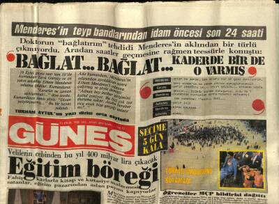 Güneş Gazetesi 23 Eylül 1986 - Tarık Akan Baba Oldu GZ72190 - 2