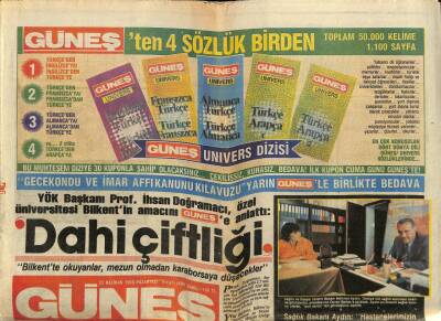 Güneş Gazetesi 23 Haziran 1986 - Maradona Yarı Finalde GZ62042 - 2