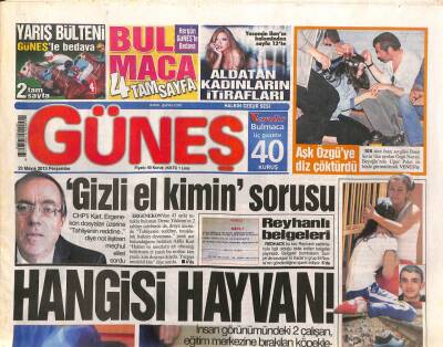 Güneş Gazetesi 23 Mayıs 2013 - Sevgilisi Başar Savurdan Ayrılan Özgü Namal , Beyoğlunda Uğur Polat İle Görüntülendi GZ106398 - 1