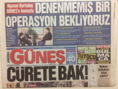 Güneş Gazetesi 23 Ocak 2014 - Cürete Bak GZ29018 - 1