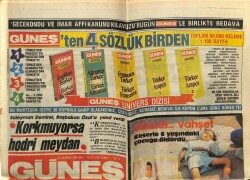 Güneş Gazetesi 24 Haziran 1986 - Süleyman Demirel , Başbakan Özala Yanıt Verdi Korkmuyorsa Hodri Meydan GZ62043 - 2