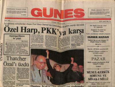 Güneş Gazetesi 24 Kasım 1990 - Laiklik İçin Bahçe Yürüyüşü GZ60701 - 2