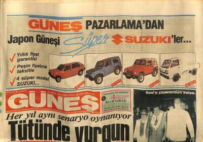 Güneş Gazetesi 24 Mayıs 1985 - Tütünde Vurgun GZ60750 - 2