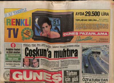 Güneş Gazetesi 24 Mayıs 1987 - Doğum Günü Hediyesi GZ55760 - 1