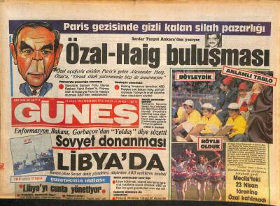 Güneş Gazetesi 24 Nisan 1986 - Pele Hayatını Yaşıyor - Erol Aksoy Yamani İle Ortak GZ126221 - 1