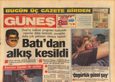 Güneş Gazetesi 25 Ağustos 1984 - Çetin Esen Kaftan Toprağa Verildi - Batıdan Alkış Kesildi GZ127870 - 1