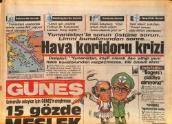 Güneş Gazetesi 25 Mayıs 1986 - Yunanistan'la Sorun Üstüne Sorun 