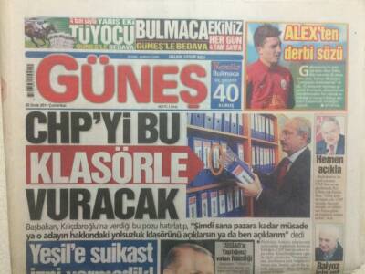 Güneş Gazetesi 25 Ocak 2014 - CHPyi Bu Klasörle Vuracak GZ29627 - 1