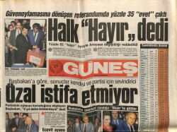 Güneş Gazetesi 26 Eylül 1988 - Özal İstifa Etmiyor GZ61538 - 1