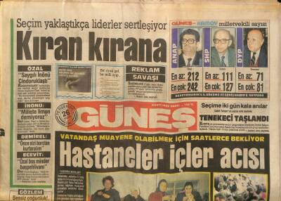 Güneş Gazetesi 26 Kasım 1987 - Vatandaş Muayene Olabilmek İçin Saatlerce Bekliyor GZ62670 - 1