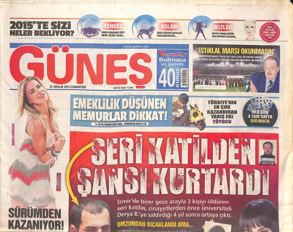 Güneş Gazetesi 27 Aralık 2014 - Giresunspor Gençler Maçı Zengin Etti - Emeklilik Düşünen Memurlar Dikkat ! GZ135104 - 1