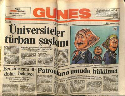 Güneş Gazetesi 27 Ekim 1990 - Patronların Umudu Hükümet GZ60699 - 2