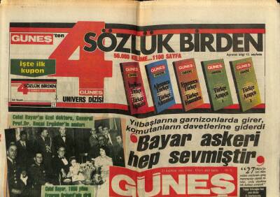 Güneş Gazetesi 27 Haziran 1986 - Türk Mescidi Yakıldı GZ62046 - 2