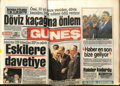 Güneş Gazetesi 27 Haziran 1987 - İstanbul - Ankara Macerası GZ62087 - 1