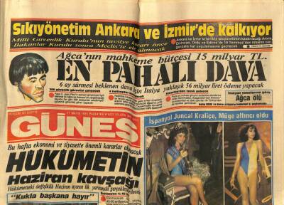 Güneş Gazetesi 27 Mayıs 1985 - İspanyol Juncal Kraliçe , Müge Altıncı Oldu GZ60723 - 2
