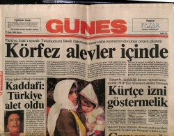 Güneş Gazetesi 27 Ocak 1991 - Körfez Alevler İçinde GZ61629 - 1