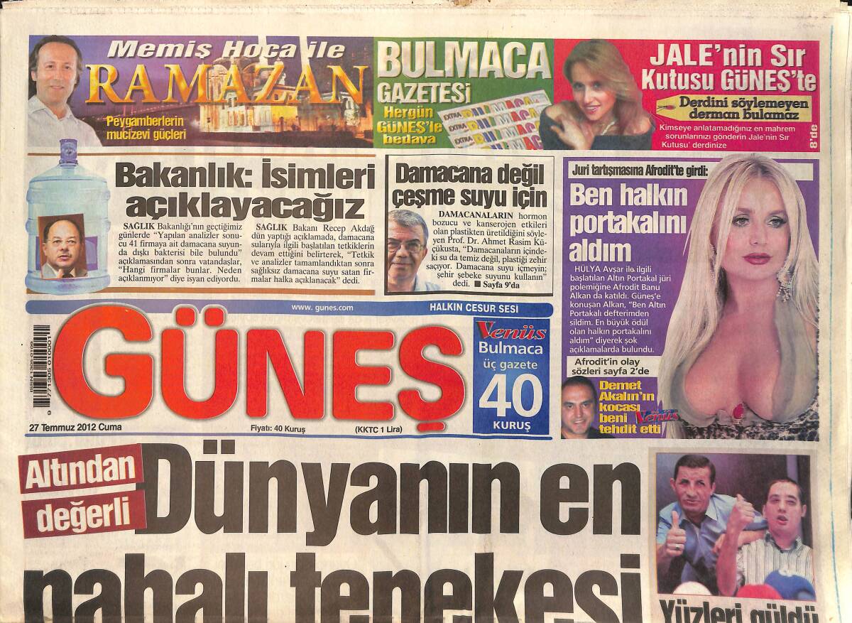 Güneş Gazetesi 27 Temmuz 2012 - Banu Alkan 