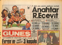 Güneş Gazetesi 28 Ocak 1986 - Özal OECD Başkanı - Anahtar R. Ecevit GZ157757 - Gökçekoleksiyon