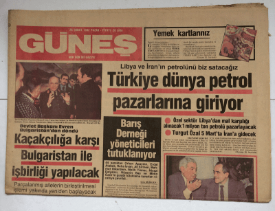 Güneş Gazetesi 28 Şubat 1982 - Türkiye Dünya Petrol Pazarlarına Giriyor GZ7607 - 1