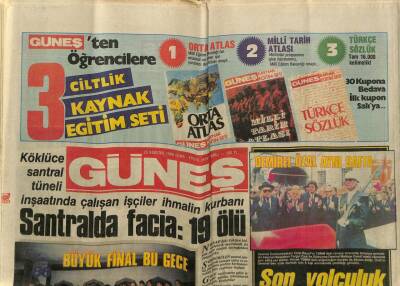 Güneş Gazetesi 29 Ağustos 1986 - Gazino Afişi * Müslüm Gürses - Seda Sayan - Kamuran Akkor GZ72169 - 3