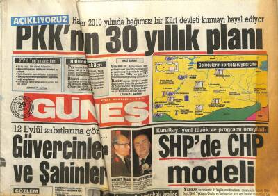 Güneş Gazetesi 29 Haziran 1987 - PKKnın 30 Yıllık Planı GZ62089 - 2
