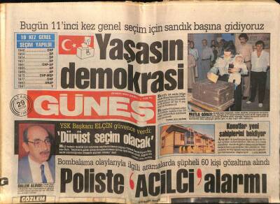 Güneş Gazetesi 29 Kasım 1987 - Doğum Günü Hediyesi GZ55757 - 1