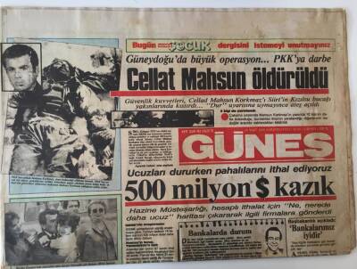 Güneş Gazetesi 29 Mart 1986 - Ucuzları Dururken Pahalıları İthal Ediyoruz 500 Milyon $ Kazık - GZ43985 - 1