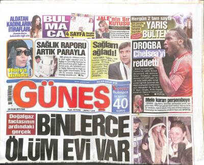 Güneş Gazetesi 29 Ocak 2013 - Çağatay Ulusoy İle Gizem Karaca Serbest Bırakıldı GZ104508 - 1